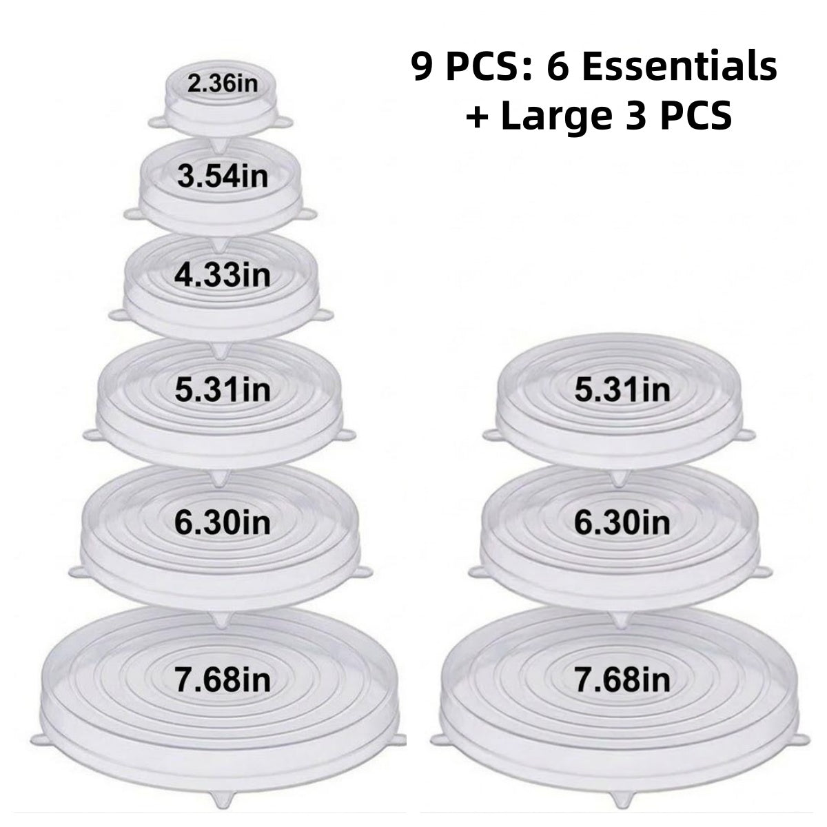 Wirov™ Reusable Silicone Lids — 6 PCS Stretch Bowl & Pot Covers Pro