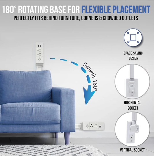 Wirov™ Electrical Outlet Extender-Swivel & Extendable Plug