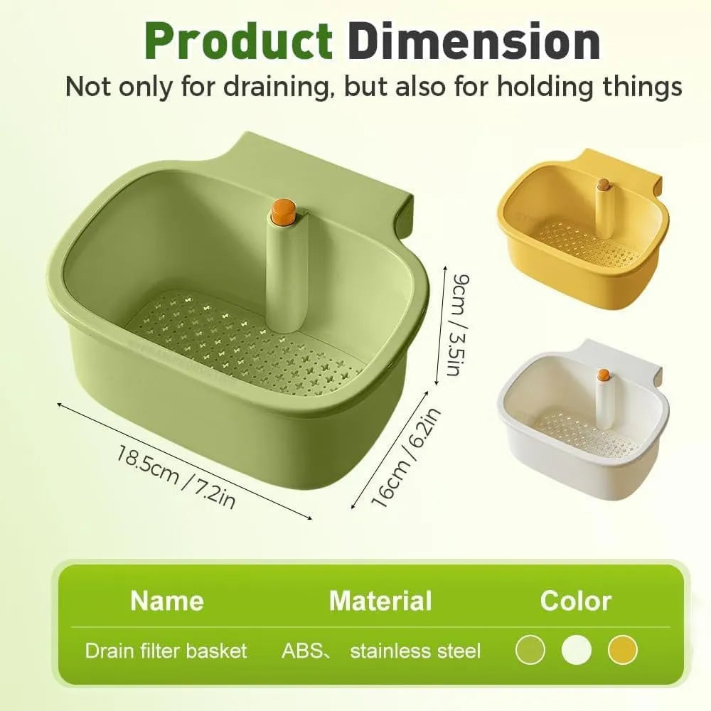 Wirov™ One-Press 3-in-1 Sink Strainer Basket