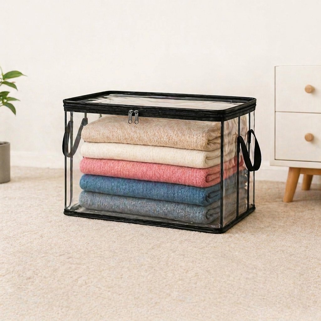 🔥LIMITED TIME 50% OFF📦Aovego® Large Heavy-Duty Thick Plastic Clear Storage Bag for Clothes, Moving & Storage (Offer)