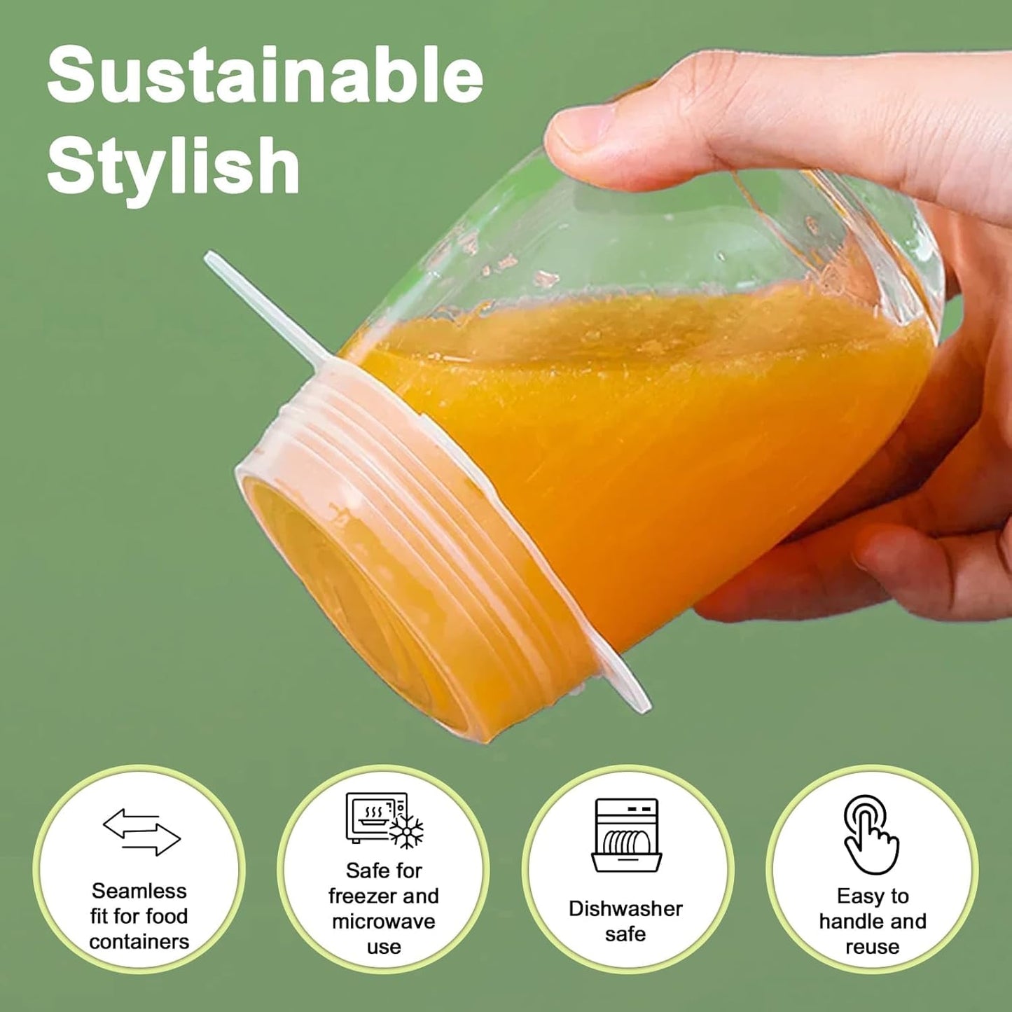 Wirov™ Reusable Silicone Lids — 6 PCS Stretch Bowl & Pot Covers