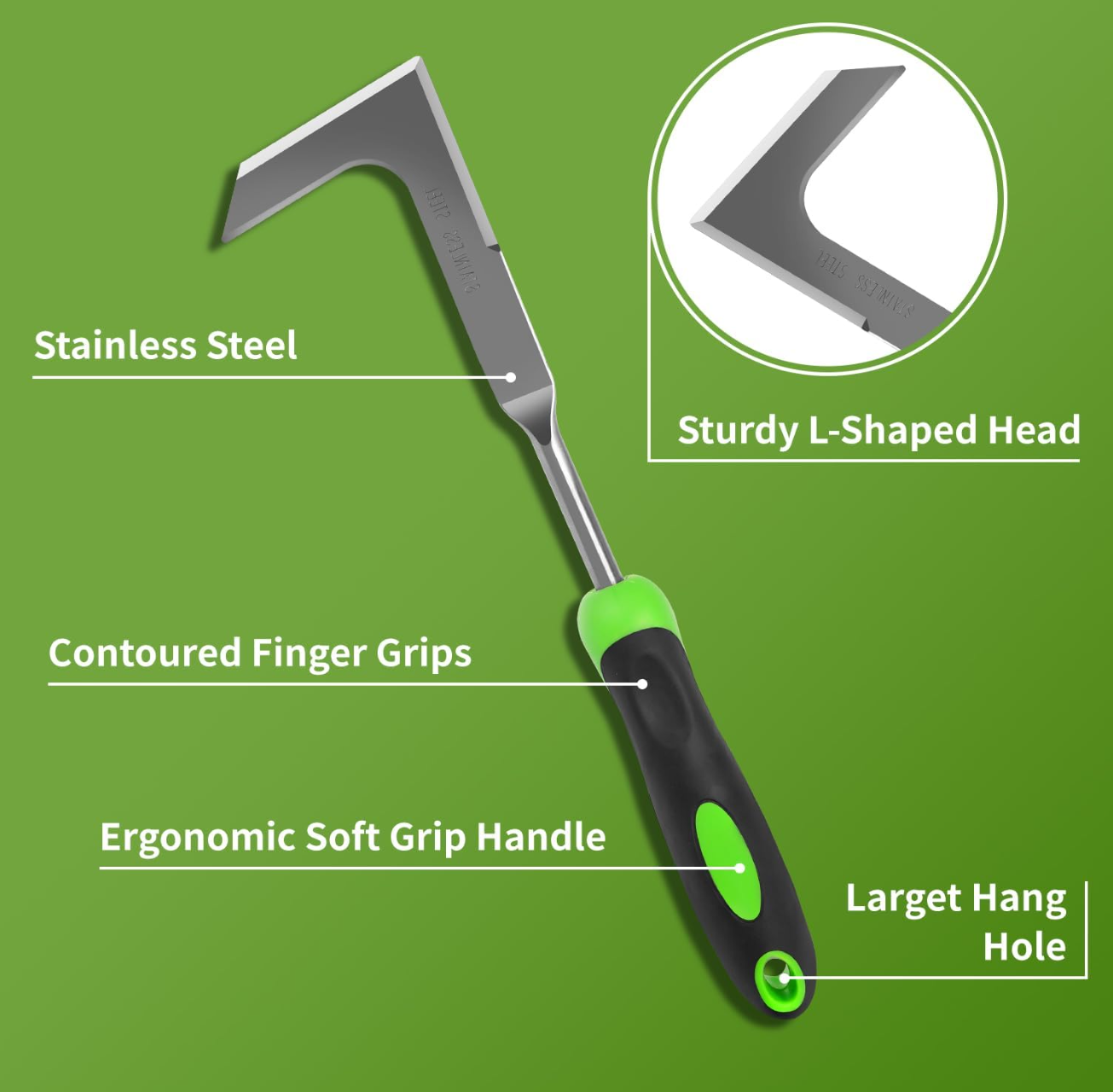 Wirov™  Multipurpose Crevice Weeding Tool with Ergonomic Handle