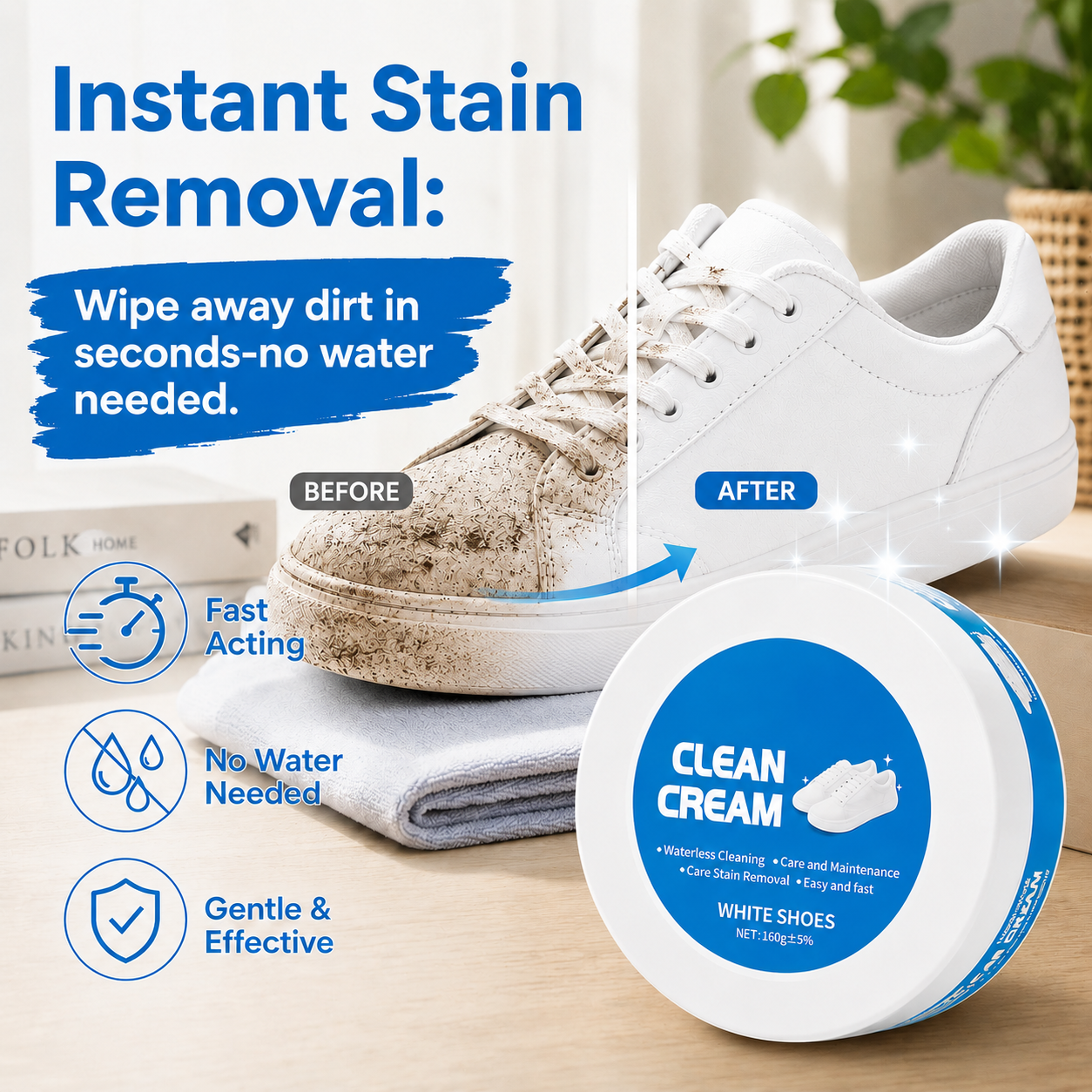 Wirov™ White Shoe Cleaning Cream - No Water Needed (Offer)