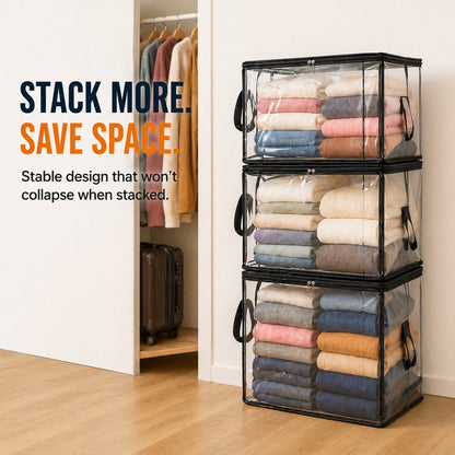 🔥LIMITED TIME 50% OFF📦Aovego® Large Heavy-Duty Thick Plastic Clear Storage Bag for Clothes, Moving & Storage (Offer)