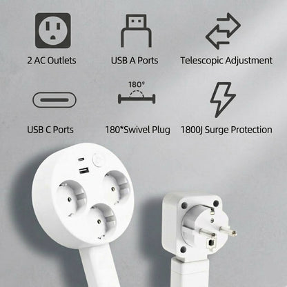 Wirov™ Electrical Outlet Extender-Swivel & Extendable Plug