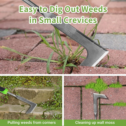 Wirov™  Multipurpose Crevice Weeding Tool with Ergonomic Handle