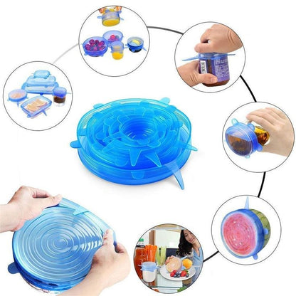 Wirov™ Reusable Silicone Lids — 6 PCS Stretch Bowl & Pot Covers