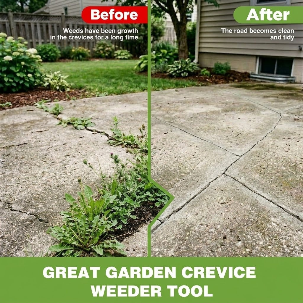 Wirov™  Multipurpose Crevice Weeding Tool with Ergonomic Handle
