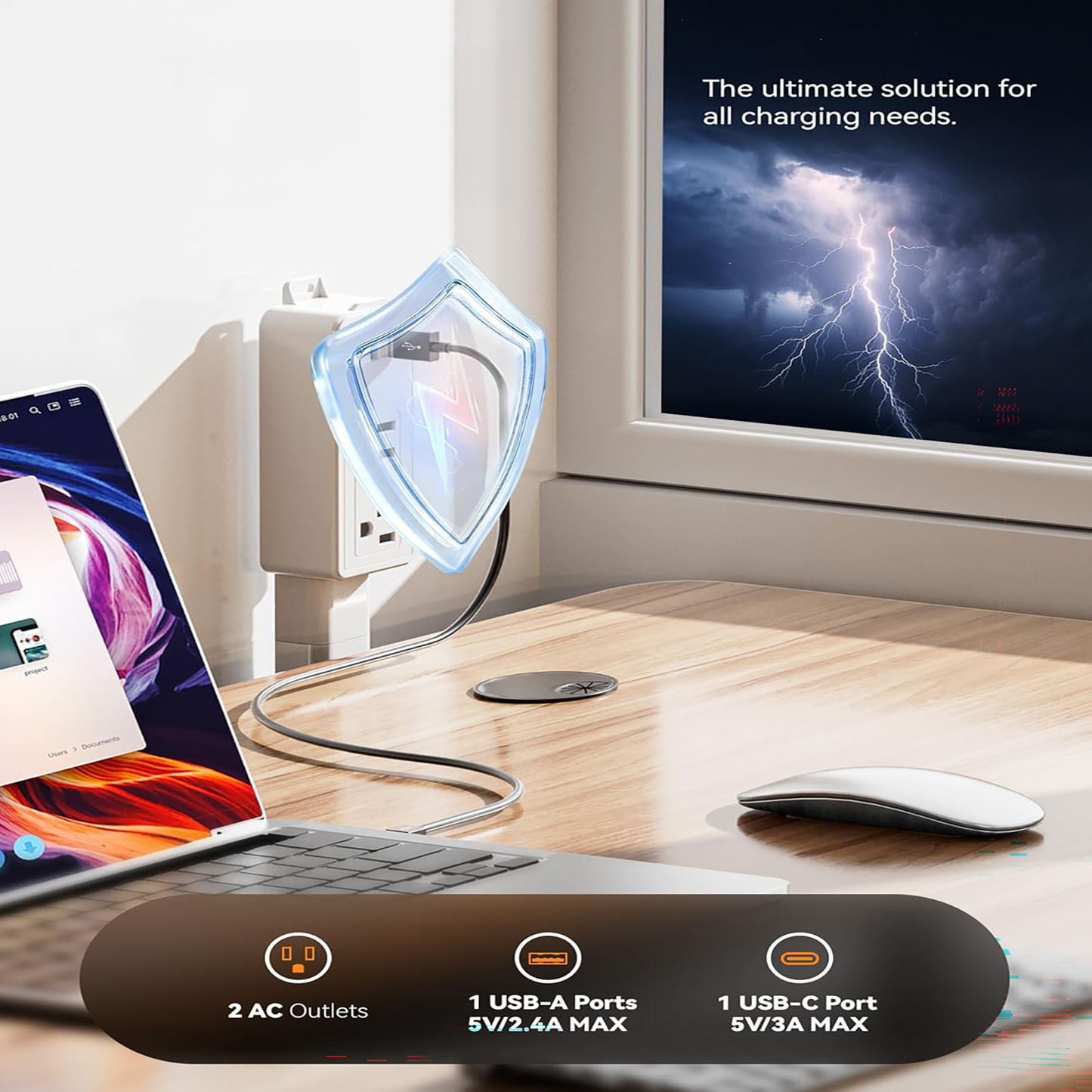 Wirov™ Electrical Outlet Extender-Swivel & Extendable Plug (offer)
