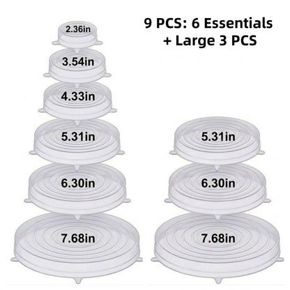 Wirov™ Reusable Silicone Lids — 6 PCS Stretch Bowl & Pot Covers Pro