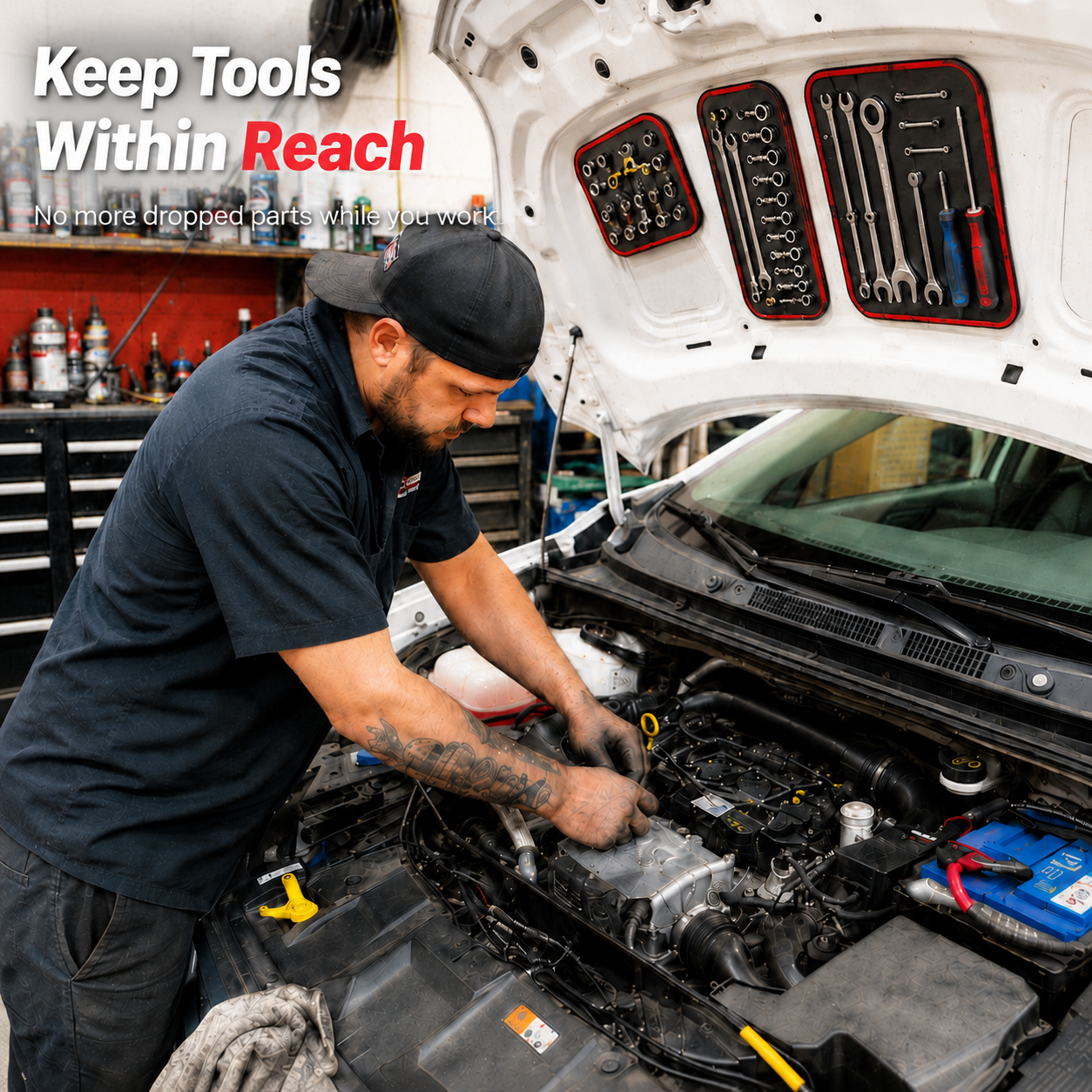 Purio™ Magnetic Tool Tray Mat – Flexible Workshop Organizer for Metal Surfaces (Offer)