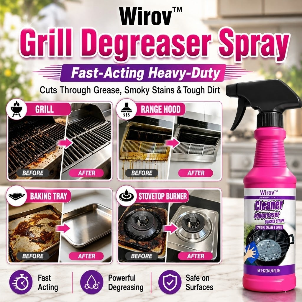 Wirov™  Grill Degreaser Spray — Fast-Acting Heavy-Duty