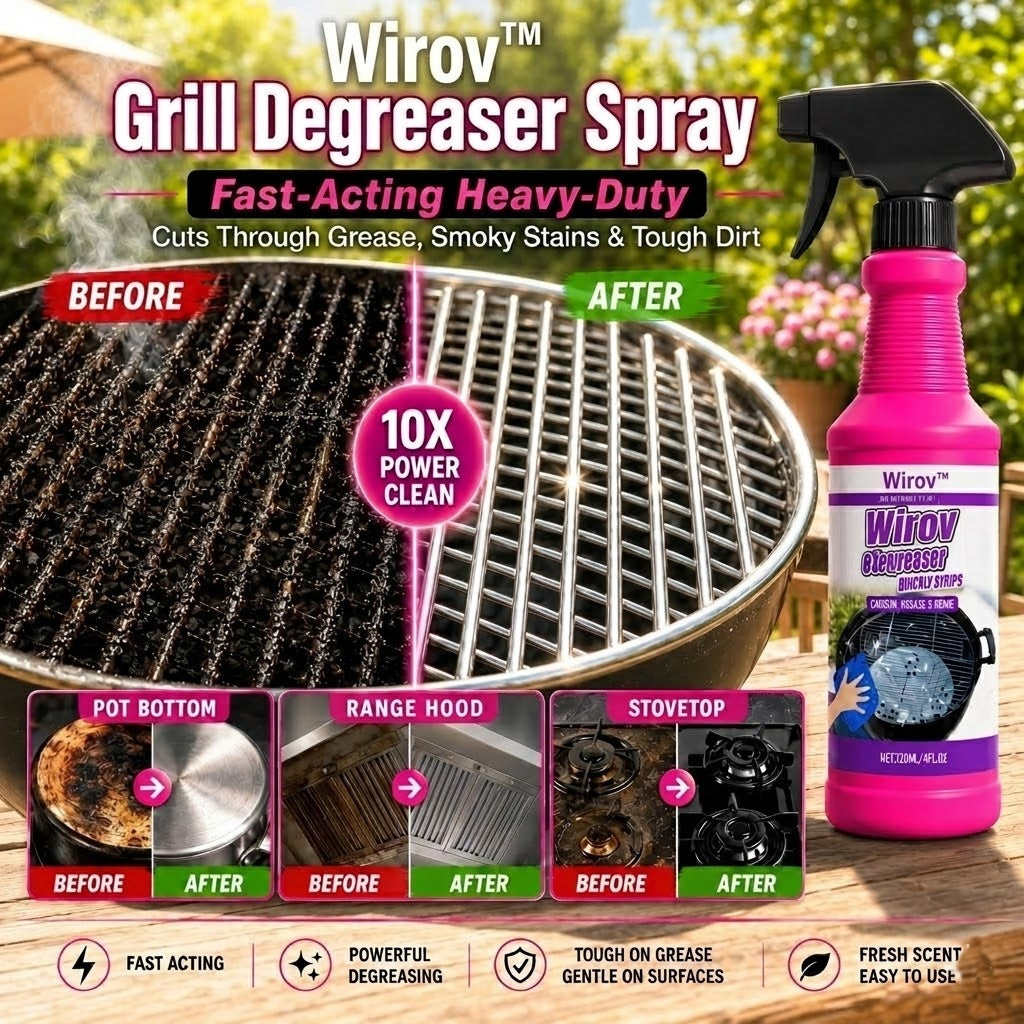 Wirov™  Grill Degreaser Spray — Fast-Acting Heavy-Duty