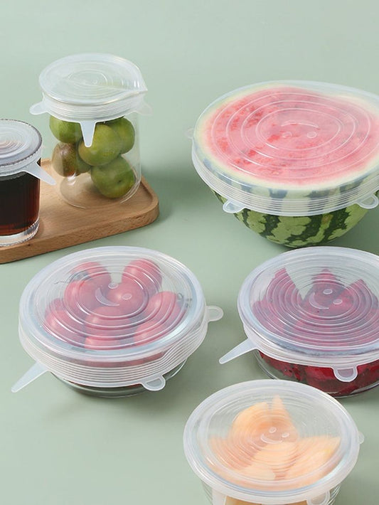 Wirov™ Reusable Silicone Lids — 6 PCS Stretch Bowl & Pot Covers