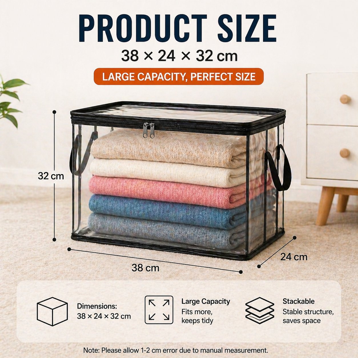 🔥LIMITED TIME 50% OFF📦Aovego® Large Heavy-Duty Thick Plastic Clear Storage Bag for Clothes, Moving & Storage (Offer)