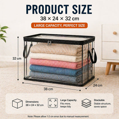 🔥LIMITED TIME 50% OFF📦Aovego® Large Heavy-Duty Thick Plastic Clear Storage Bag for Clothes, Moving & Storage (Offer)