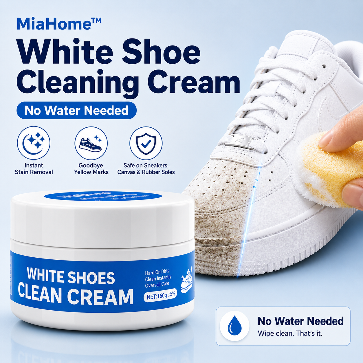 Wirov™ White Shoe Cleaning Cream - No Water Needed (Offer)