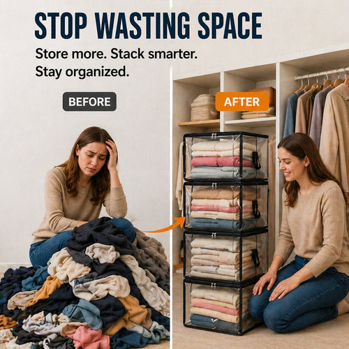 🔥LIMITED TIME 50% OFF📦Aovego® Large Heavy-Duty Thick Plastic Clear Storage Bag for Clothes, Moving & Storage (Offer)