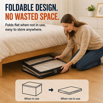 🔥LIMITED TIME 50% OFF📦Aovego® Large Heavy-Duty Thick Plastic Clear Storage Bag for Clothes, Moving & Storage (Offer)