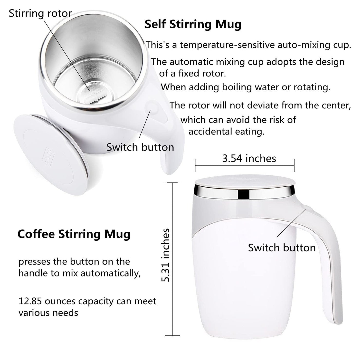 Wirov™ Rechargeable Automatic Magnetic Stirring Coffee Mug☕